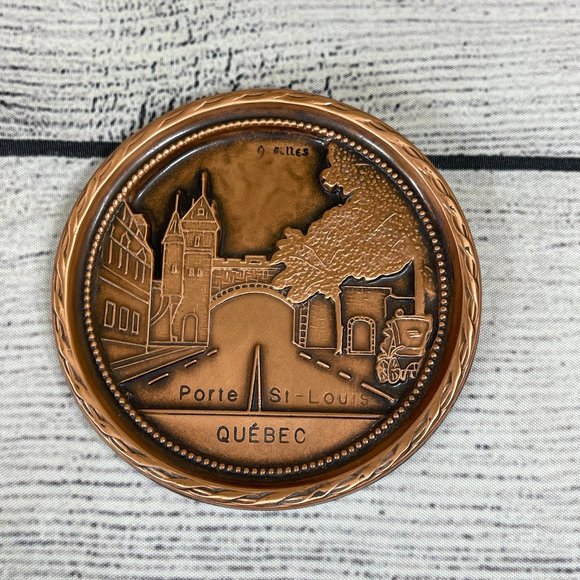 Porte St-Louis Quebec Plaque Copper Relic 4" Wall Plaque - Picture 1 of 5